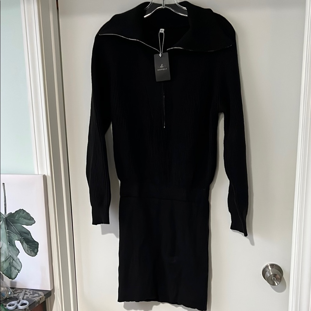 Deep Self Black Sweater Dress Size Small New